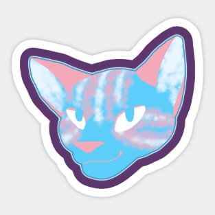 Trans Pride Cat Sticker